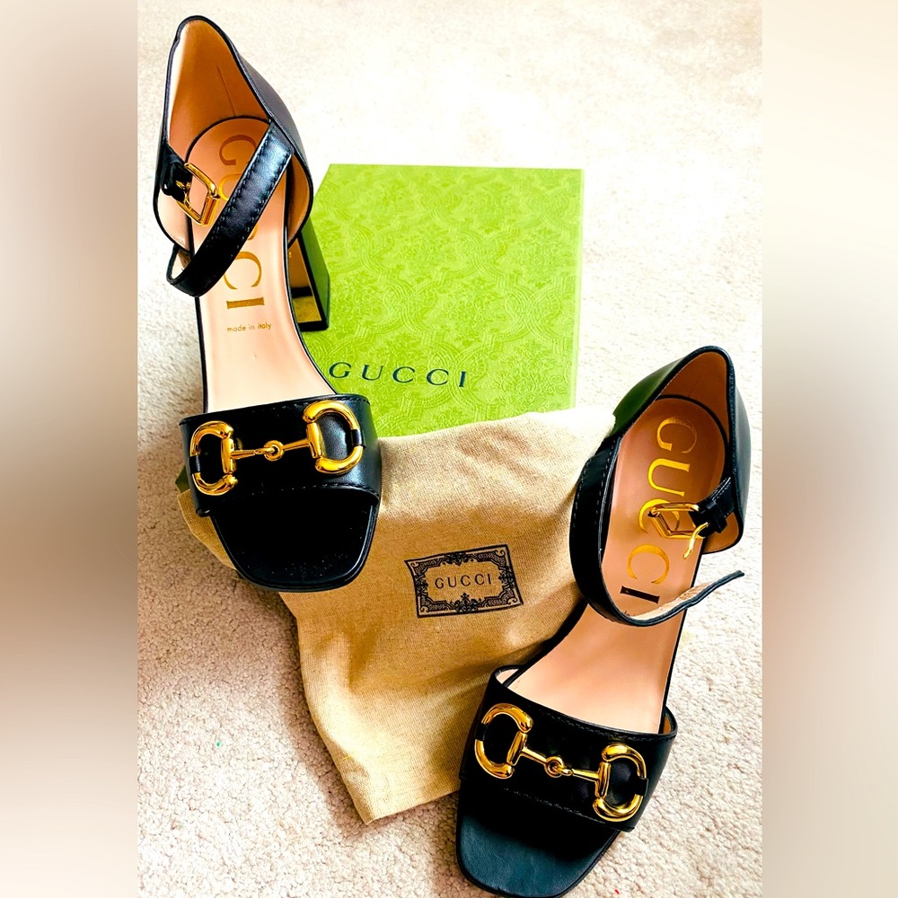 GUCCI Nappa Horsebit Cross Strap